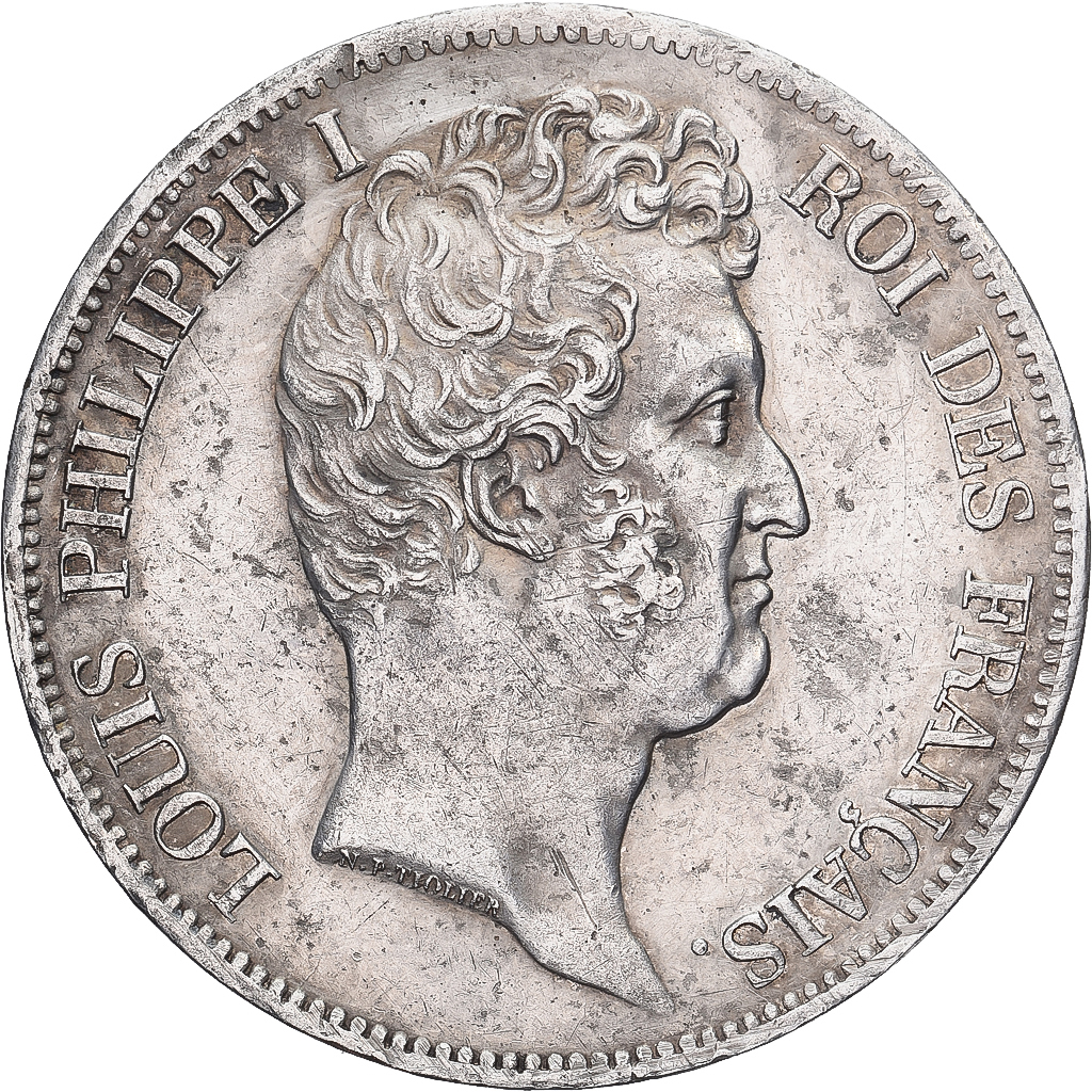 Coin, France, Louis-Philippe, 5 Francs, 1831, Nantes, VF, Silver