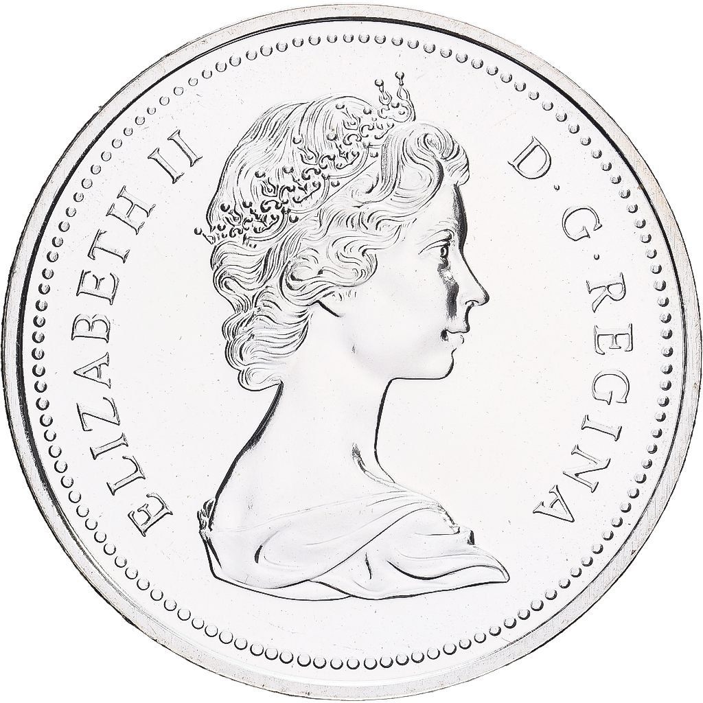 Canada, Elizabeth II, Dollar, 1975, Royal Canadian Mint, Silver, MS(60-62)