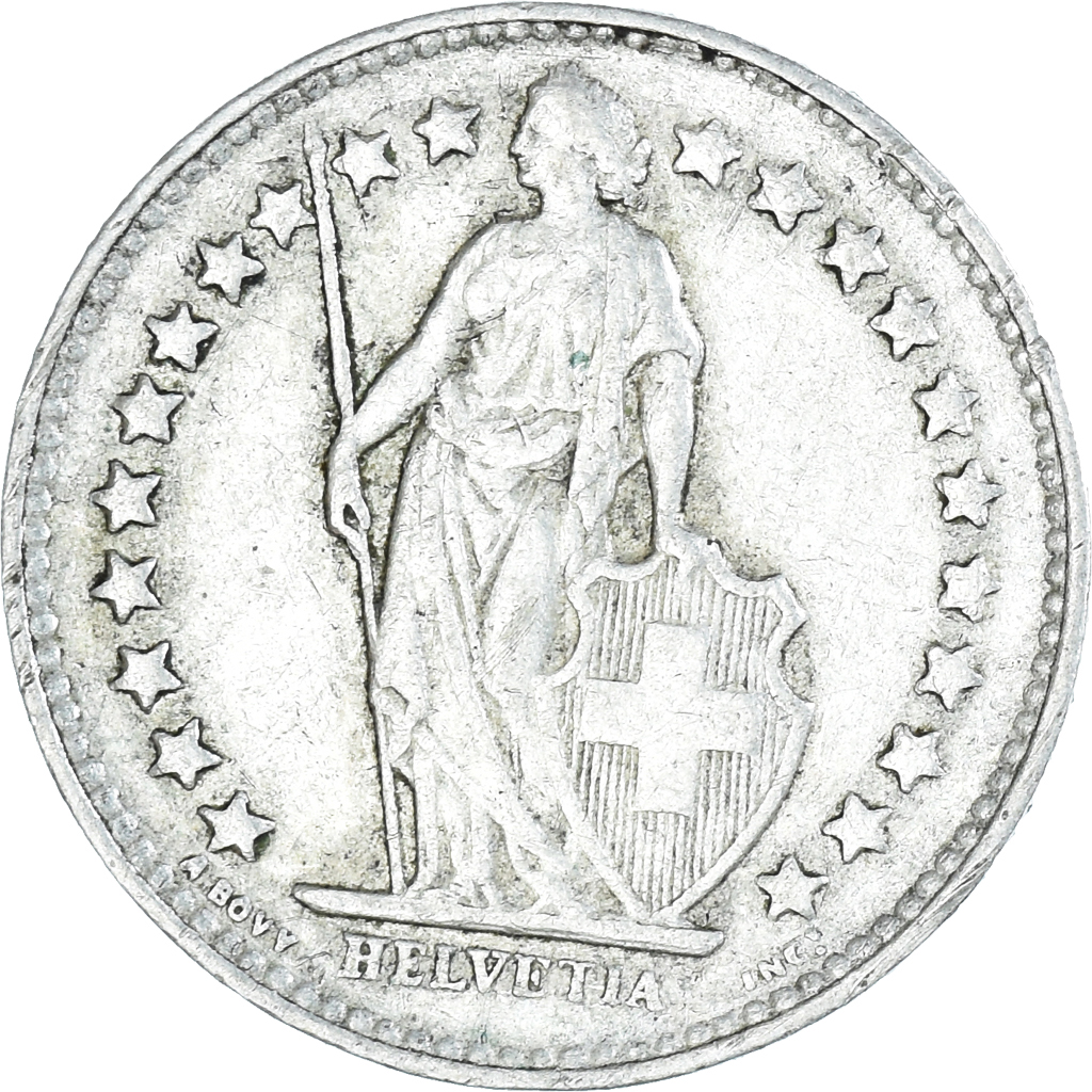 Moneda, Suiza, 1/2 Franc, 1951, Bern, BC+, Plata, KM:23