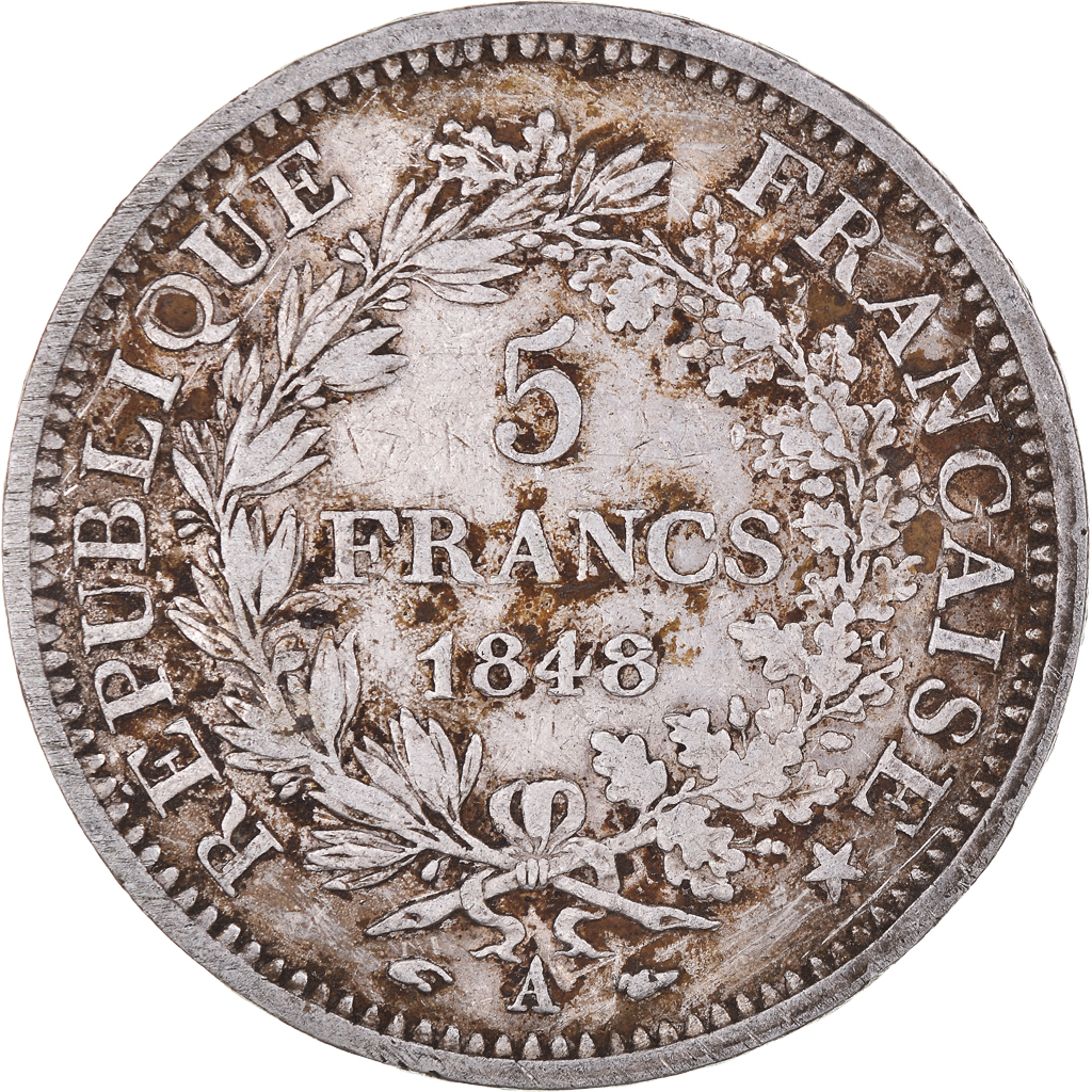 Coin, France, Hercule, 5 Francs, 1848, Paris, , Silver, KM:756.1