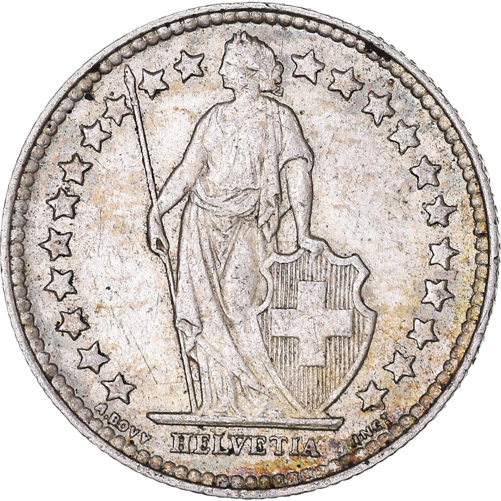 Coin, Switzerland, 1/2 Franc, 1952, Bern, , Silver, KM:23