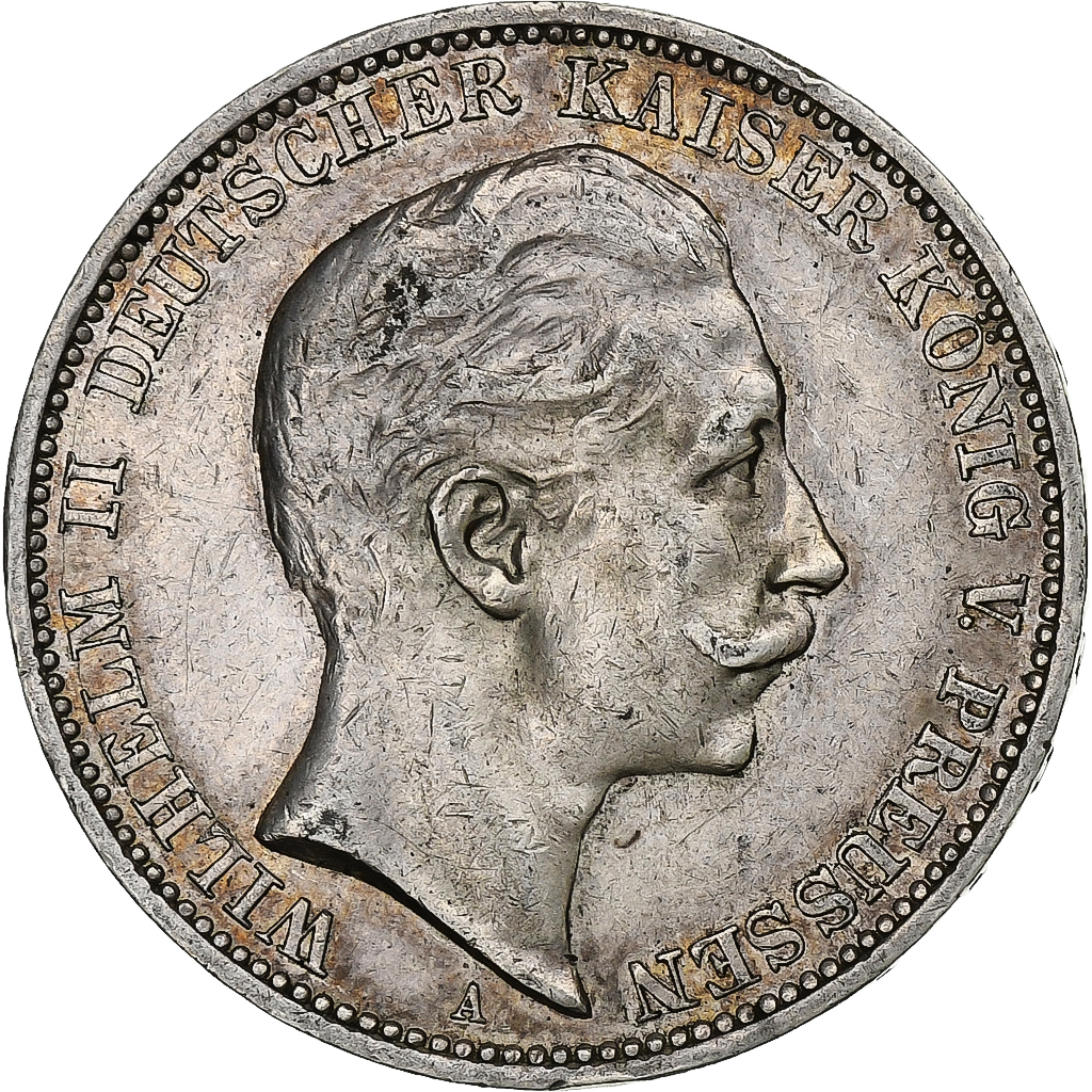 German States, PRUSSIA, Wilhelm II, 3 Mark, 1912, Berlin, Silver, 