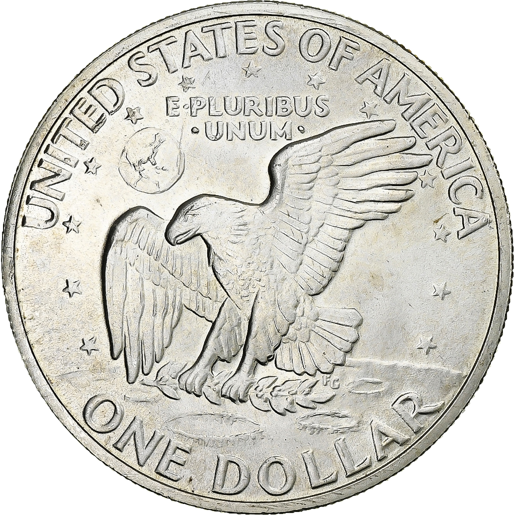 United States, Dollar, Eisenhower Dollar, 1971, San Francisco, Silver, 