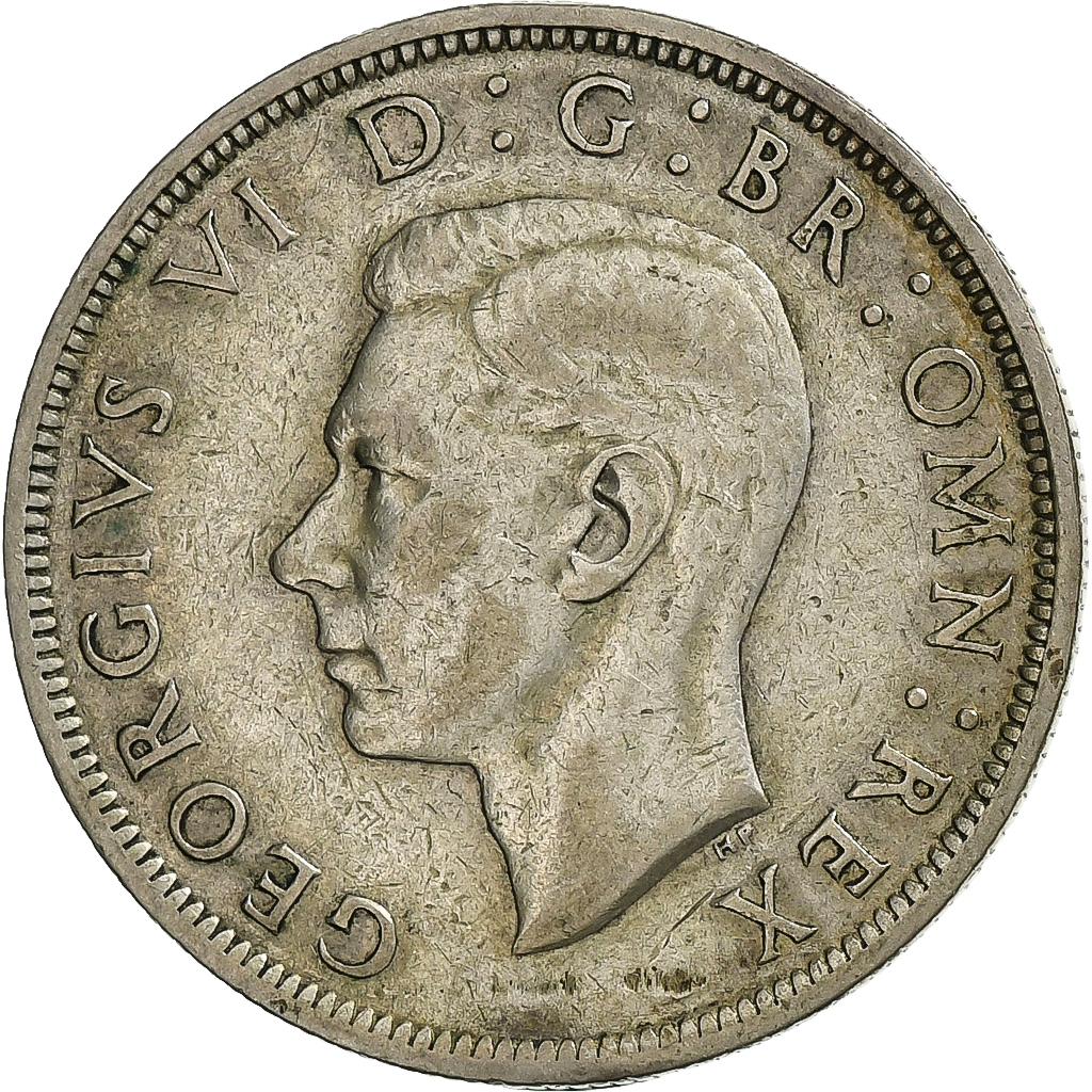 Great Britain, George VI, 1/2 Crown, 1943, Silver, , KM:856