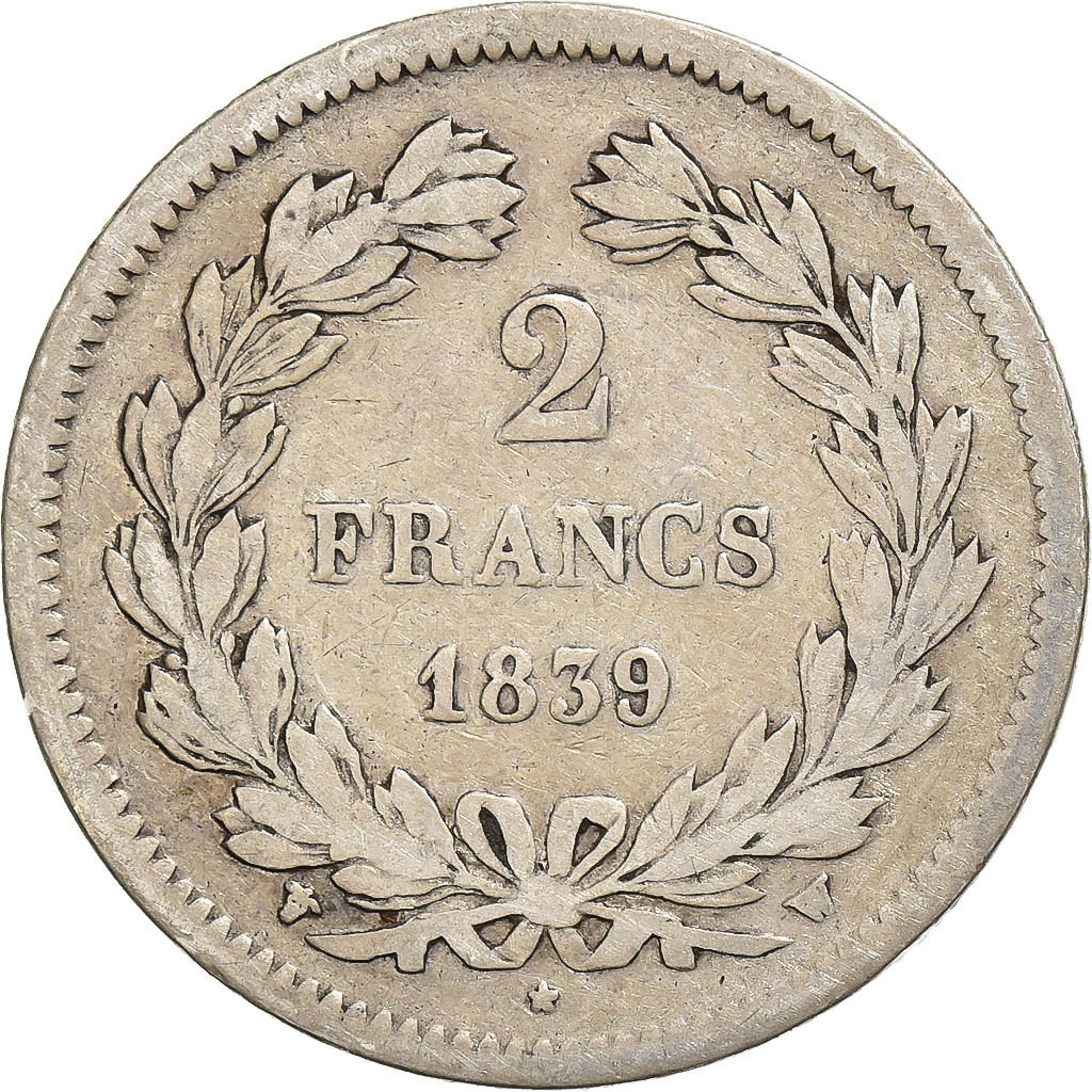 France, 2 Francs, Louis-Philippe, 1839, Lille, Silver, , Gadoury:520
