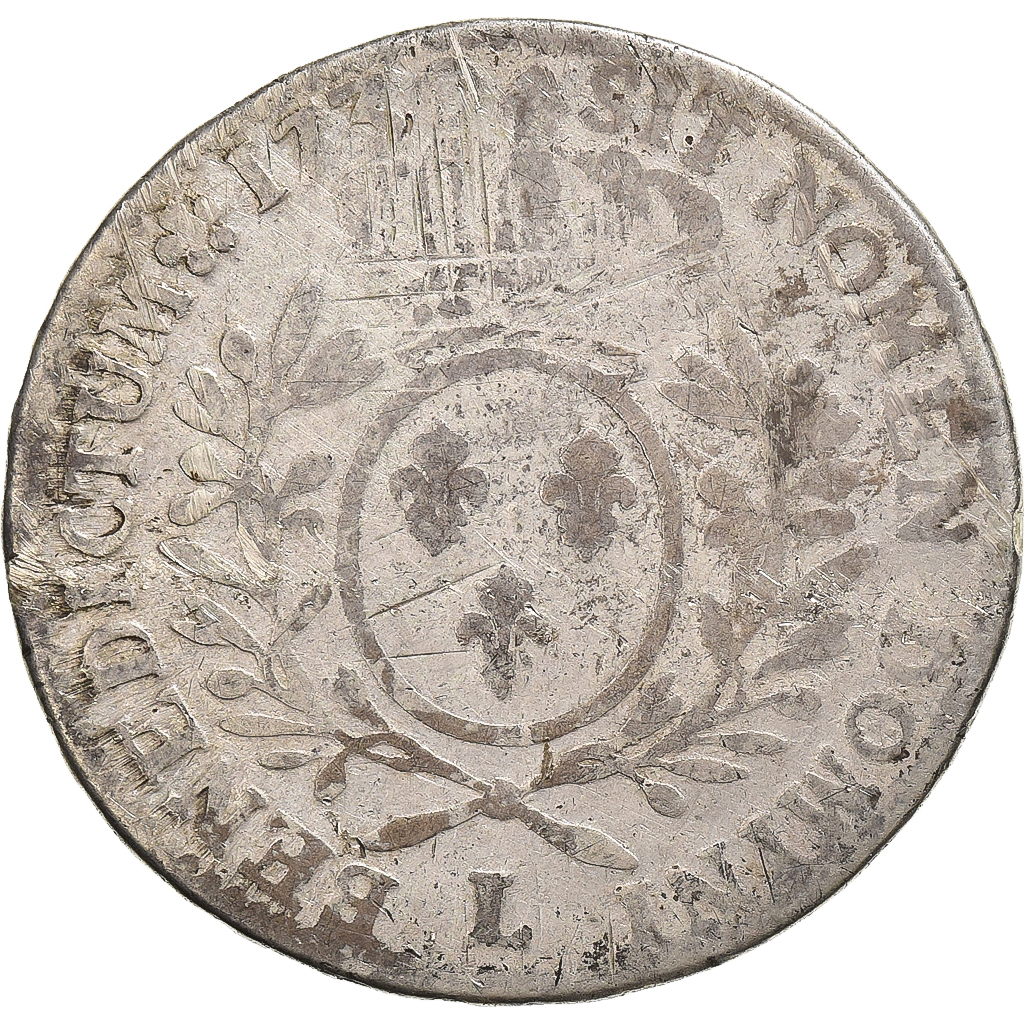France, Louis XV, 1/2 Ecu aux branches d'olivier, 1730, Bayonne, Silver