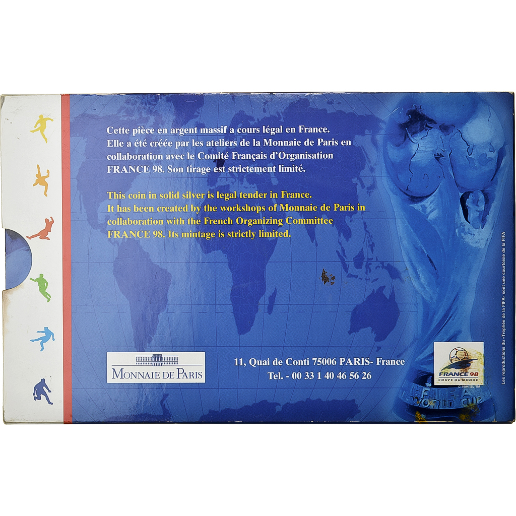 France, Franc, 1997, Paris, Silver, MS(65-70), Gadoury:C207, KM:1211