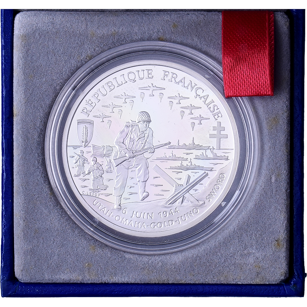 Frankrijk, 1 Franc, 50e Anniversaire du Débarquement Allié, 1993, MDP, Proof