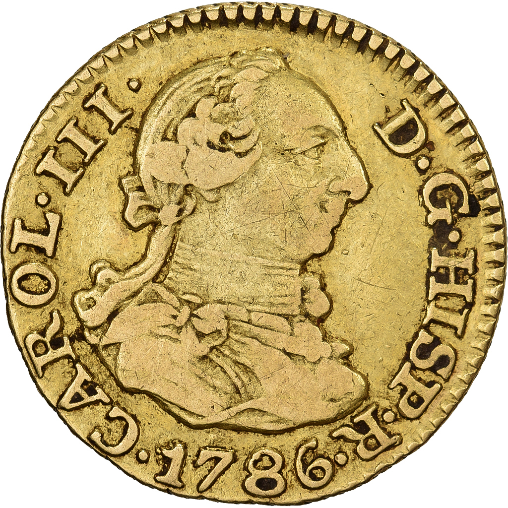 Spain, Carlos III, 1/2 Escudo, 1786, Madrid, Gold, , KM:425.1