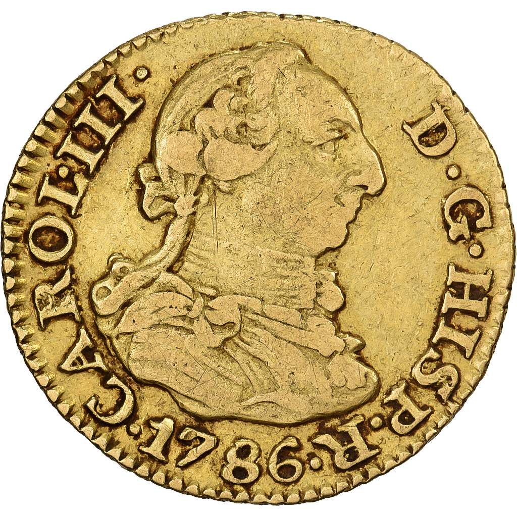 Spain, Carlos III, 1/2 Escudo, 1786, Madrid, Gold, , KM:425.1