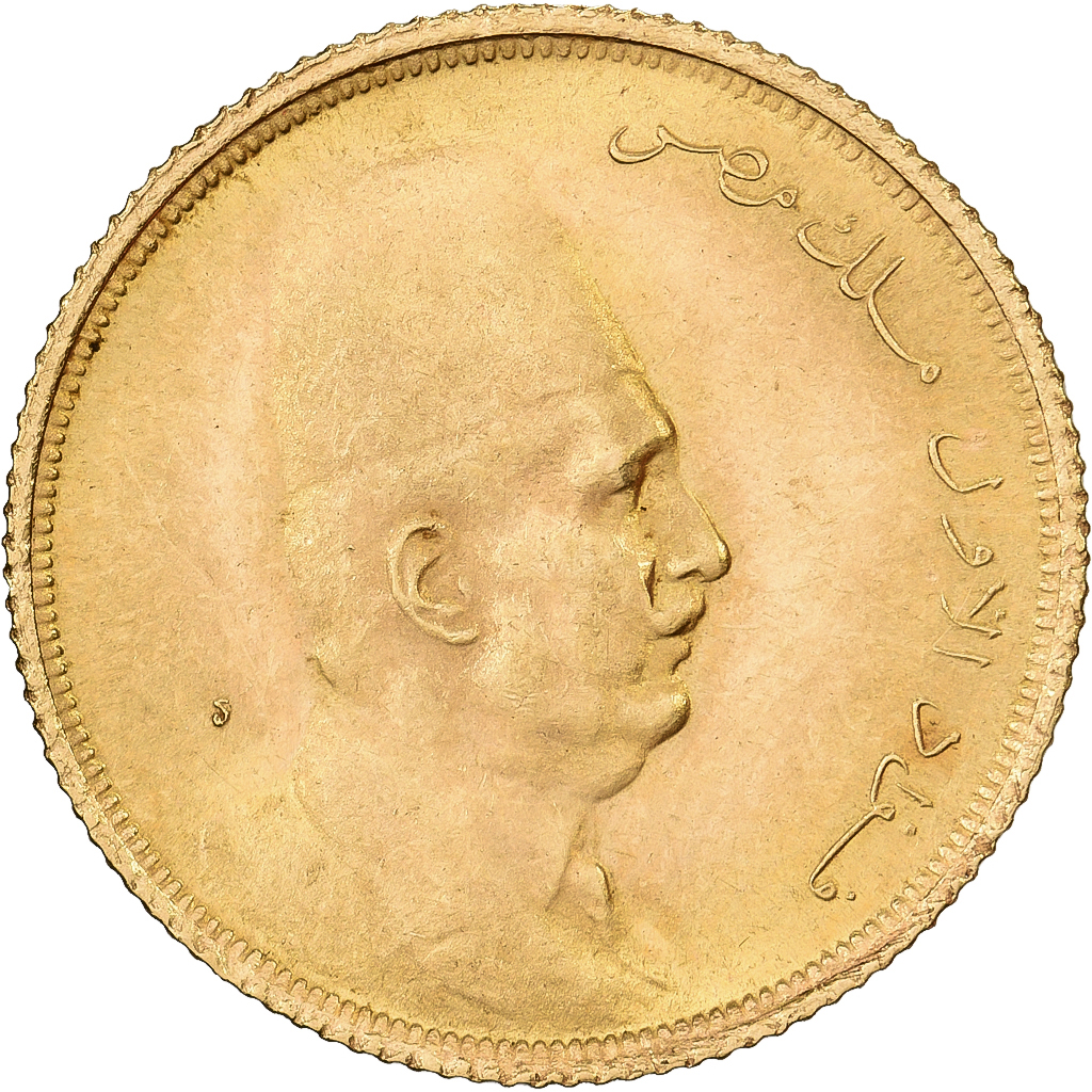 Egypt, Fuad I, 20 Piastres, 1923, British Royal Mint, Gold, , KM:339