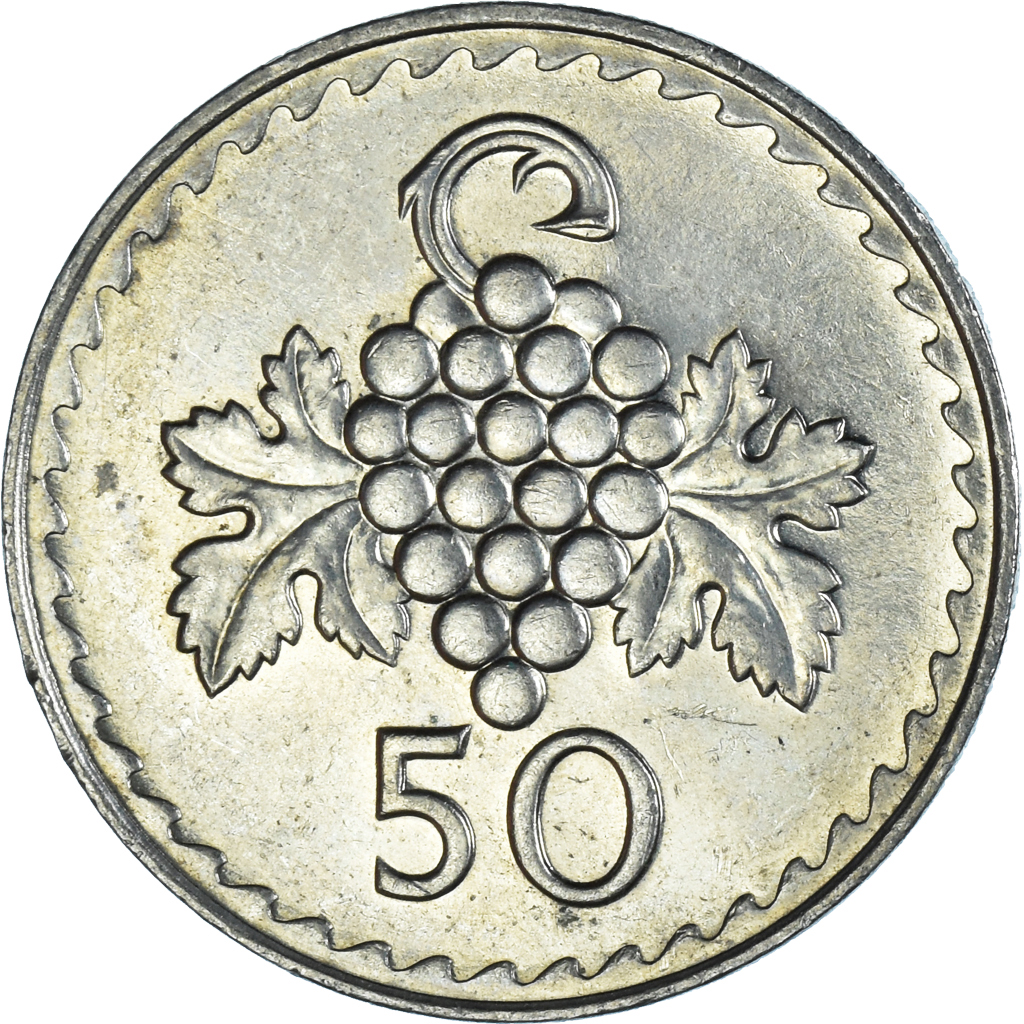 Moneda, Chipre, 50 Mils, 1981