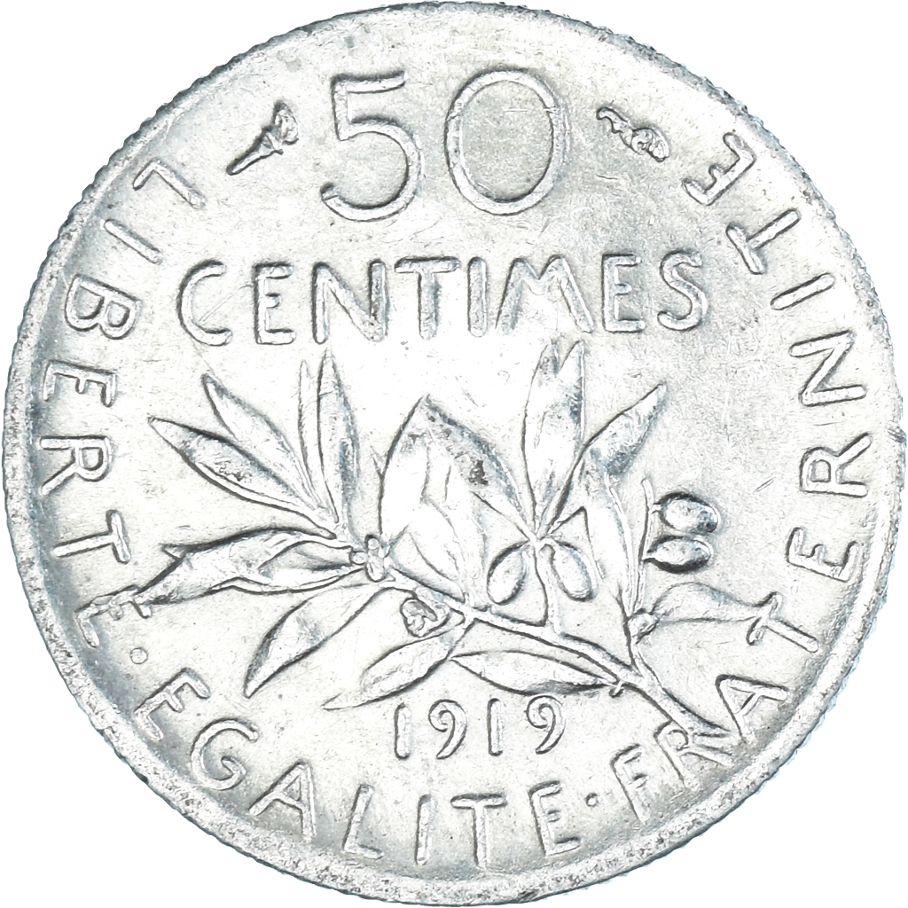 Moneda, Francia, 50 Centimes, 1919