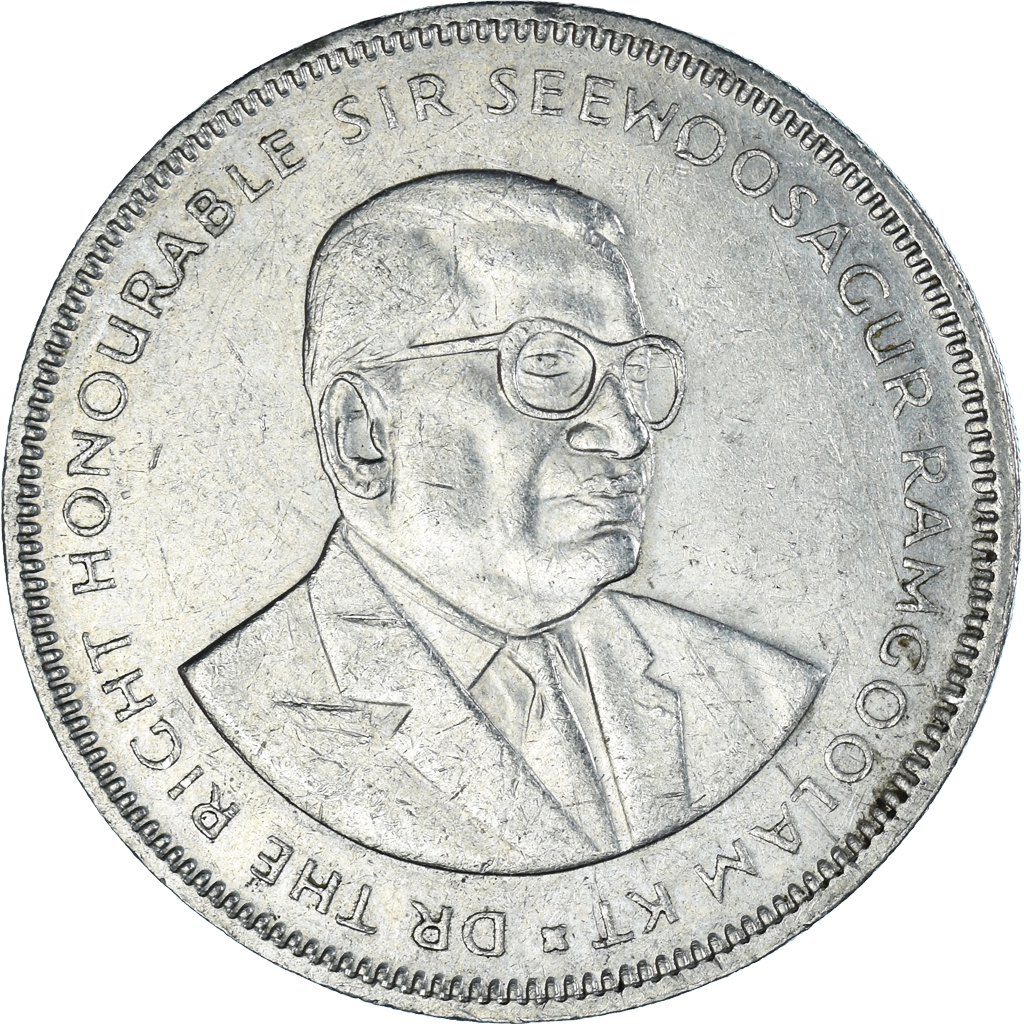 Moneda, Mauricio, 5 Rupees, 1987