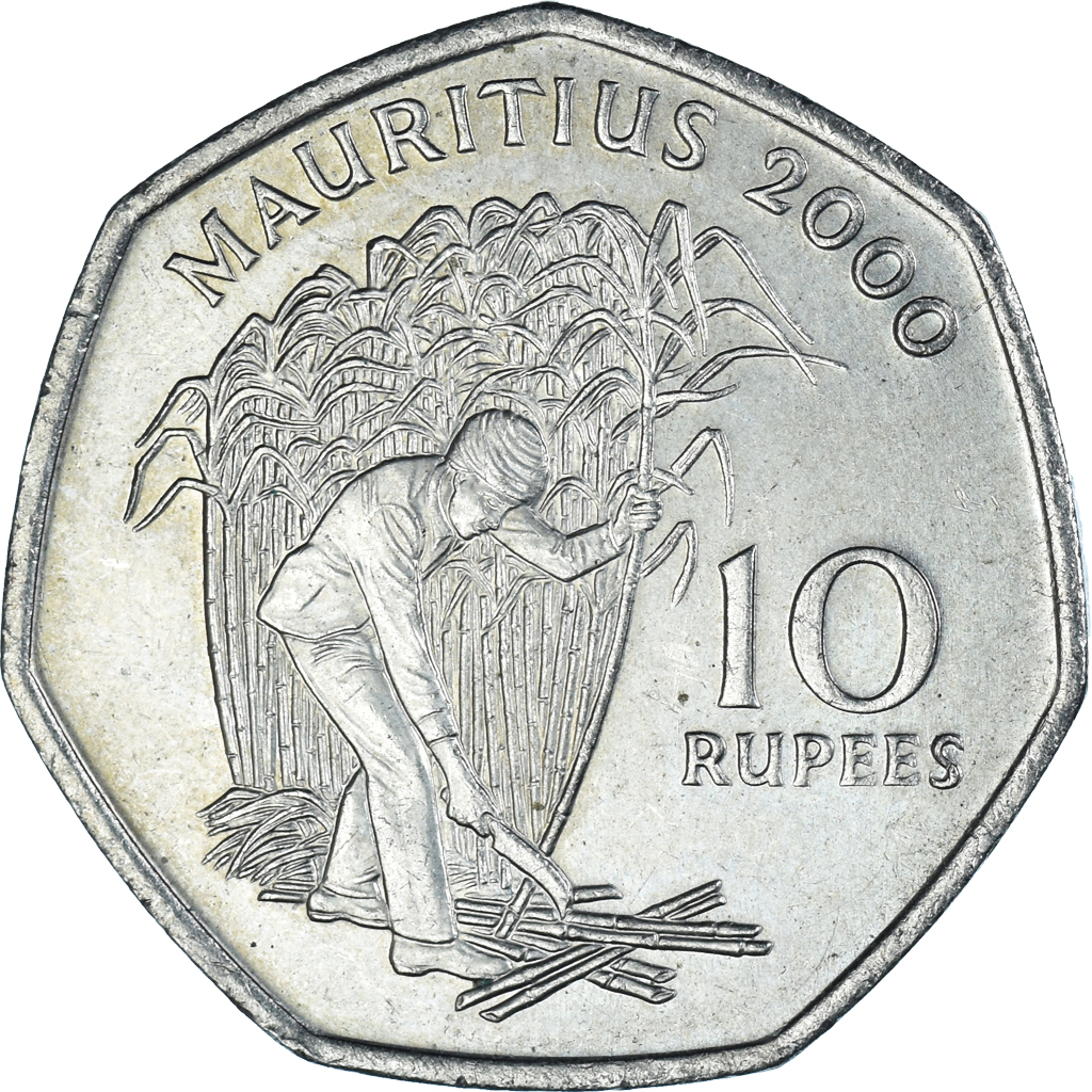 Moneda, Mauricio, 10 Rupees, 2000