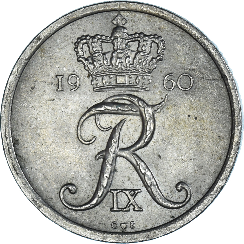 Moneda, Dinamarca, 10 Öre, 1960