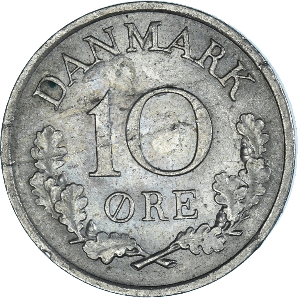 Moneda, Dinamarca, 10 Öre, 1960