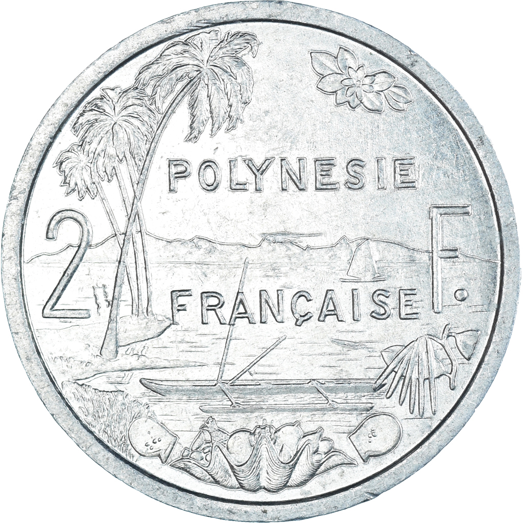 Moneda, Polinesia francesa, 2 Francs, 1984