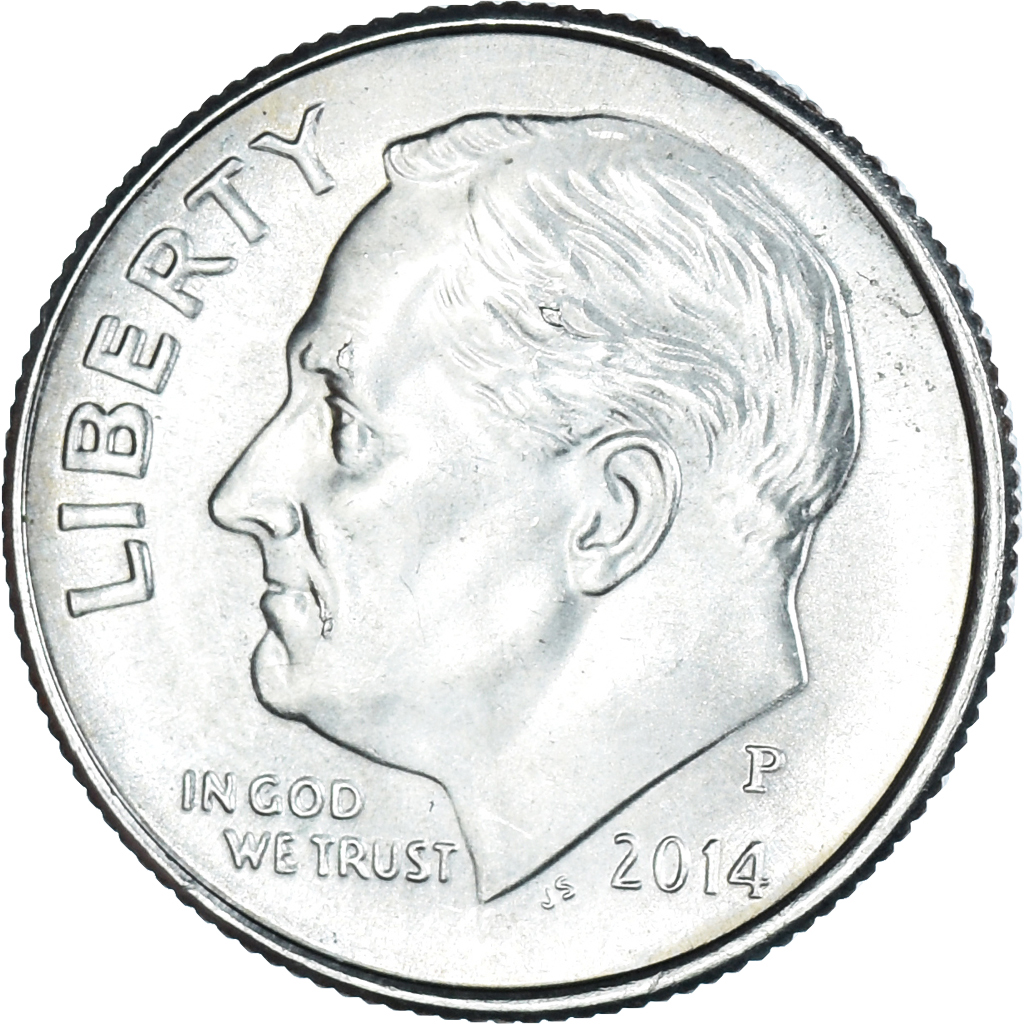 Moneda, Estados Unidos, Dime, 2014