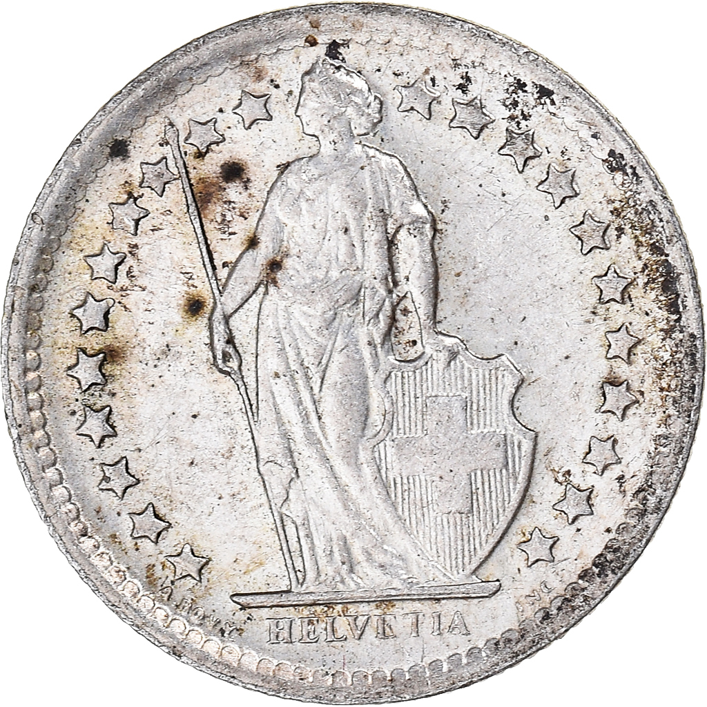 Moneda, Suiza, 1/2 Franc, 1966