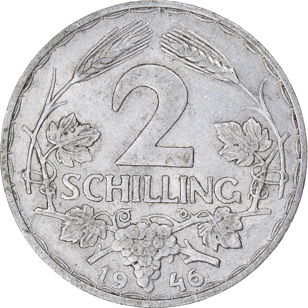 Coin, Austria, 2 Schilling, 1946