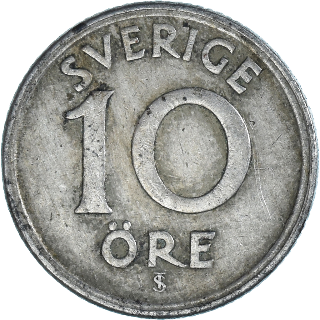 Moneda, Suecia, 10 Öre, 1947