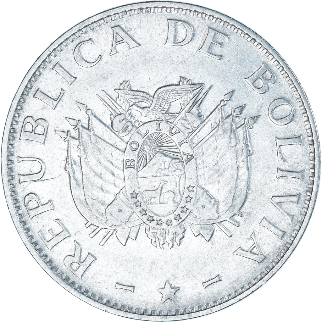 Coin, Bolivia, Boliviano, 1997