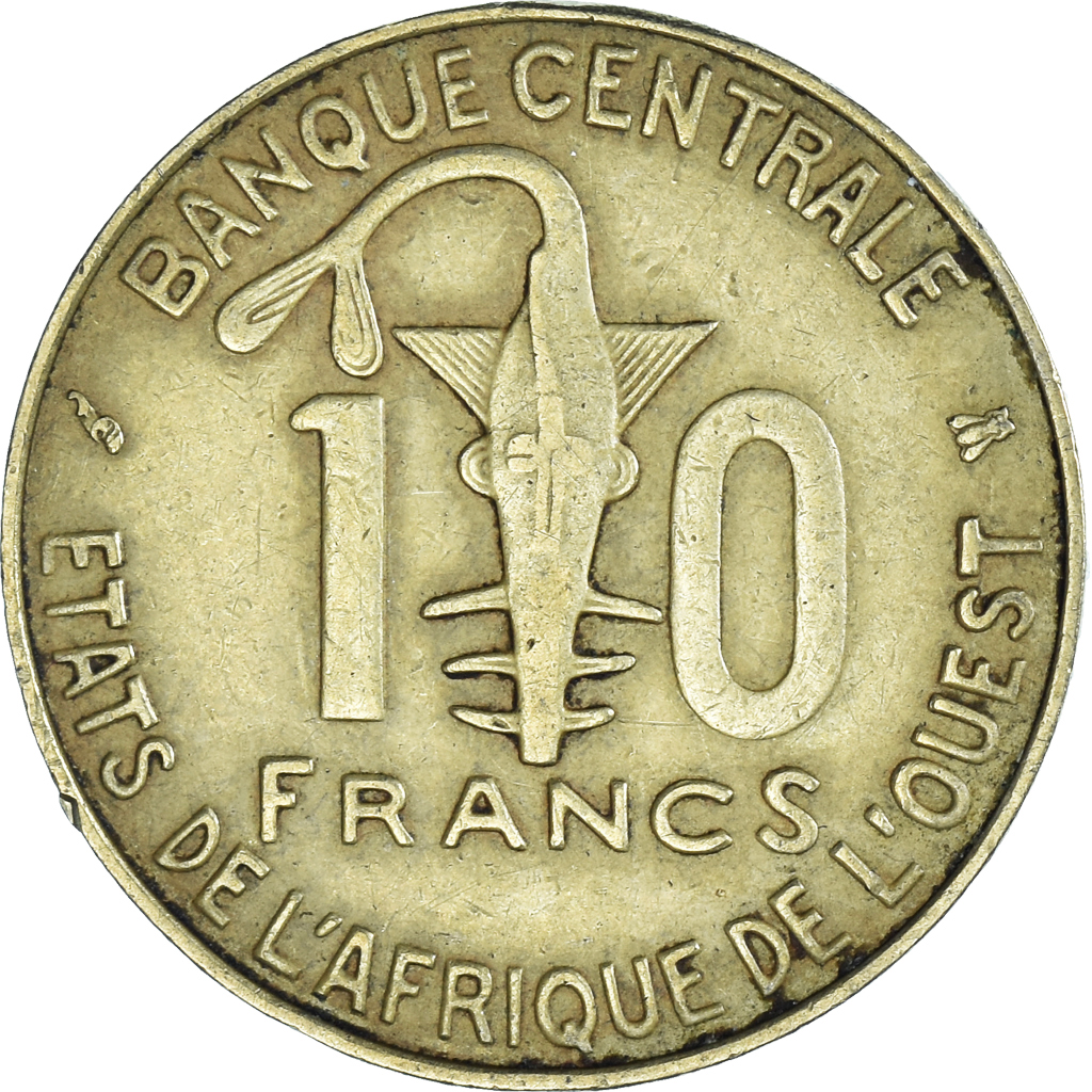 Coin, West African States, 10 Francs, 1997