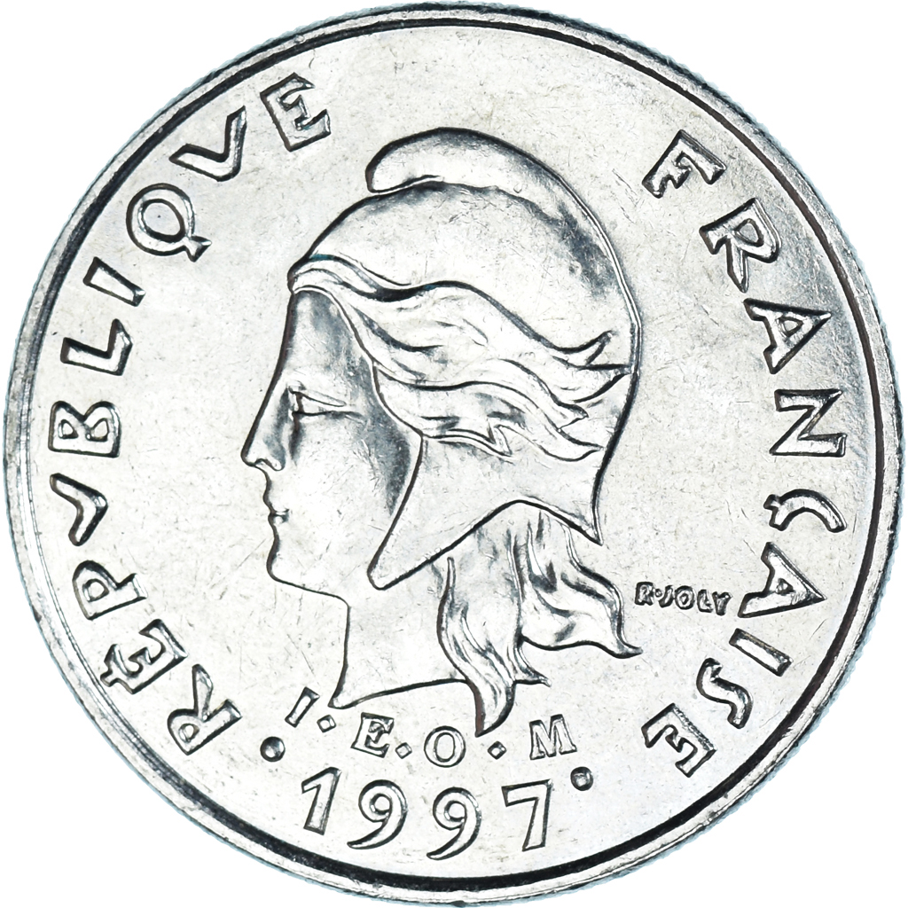 Moneda, Polinesia francesa, 10 Francs, 1997