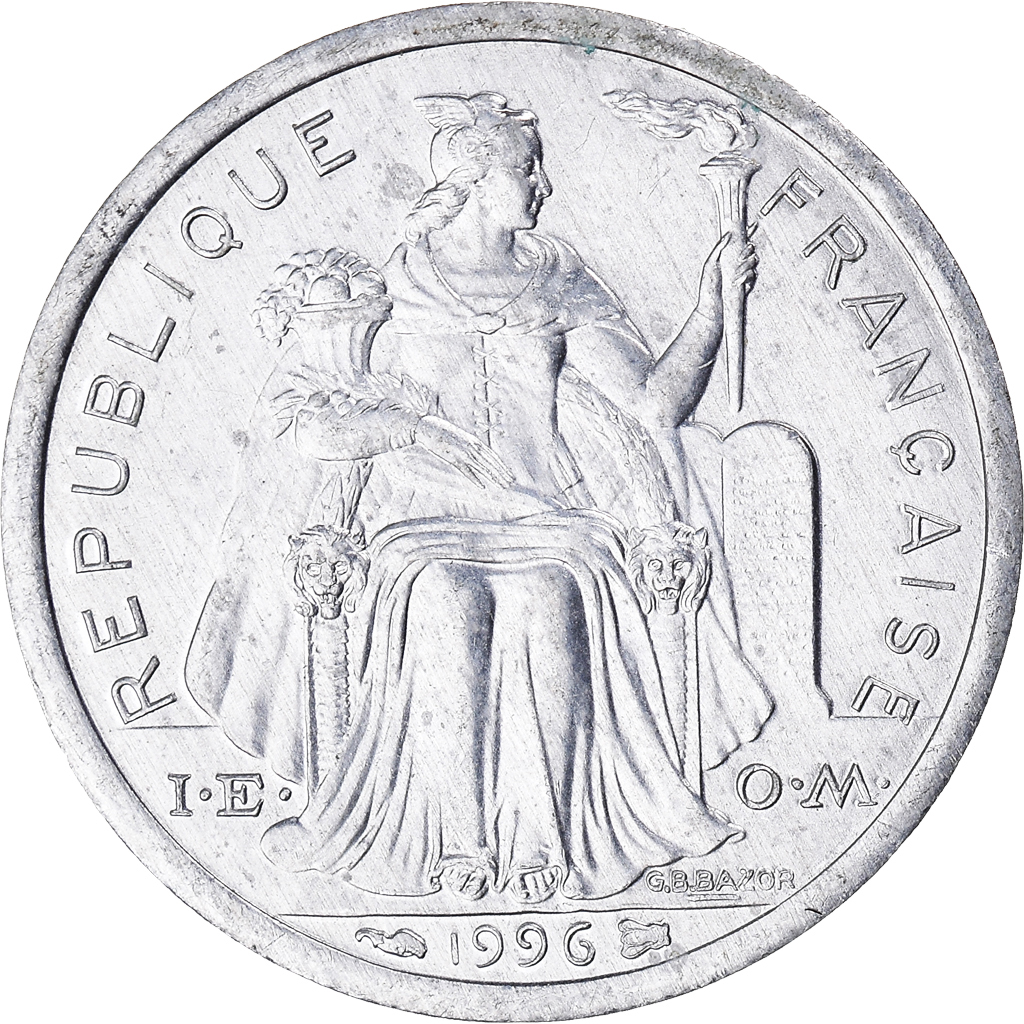 Moneda, Polinesia francesa, Franc, 1996