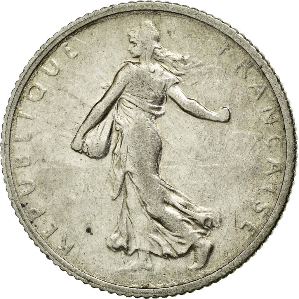Coin, France, Semeuse, Franc, 1909, Paris, , Silver, Gadoury:467