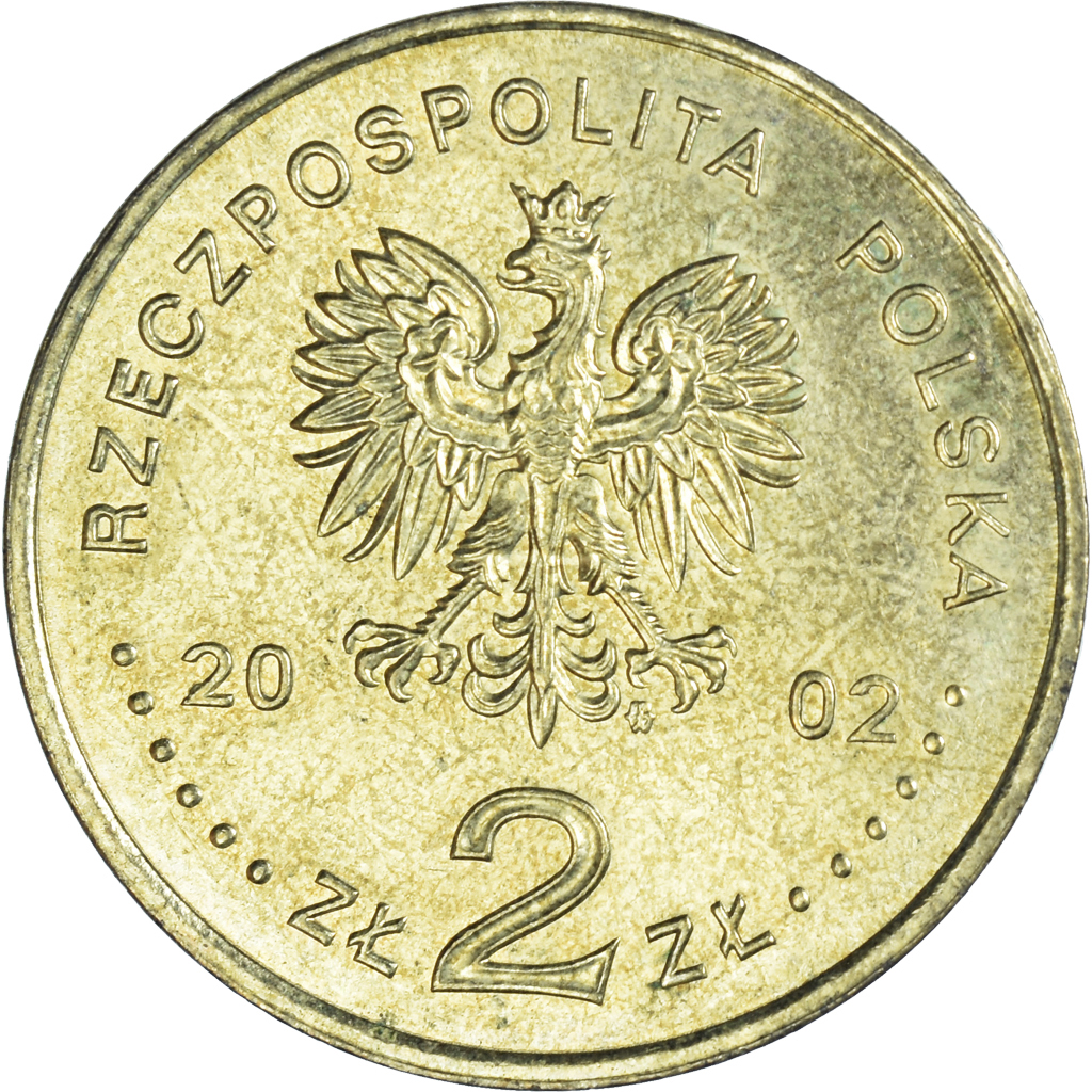 Moneda, Polonia, 2 Zlote, 2002