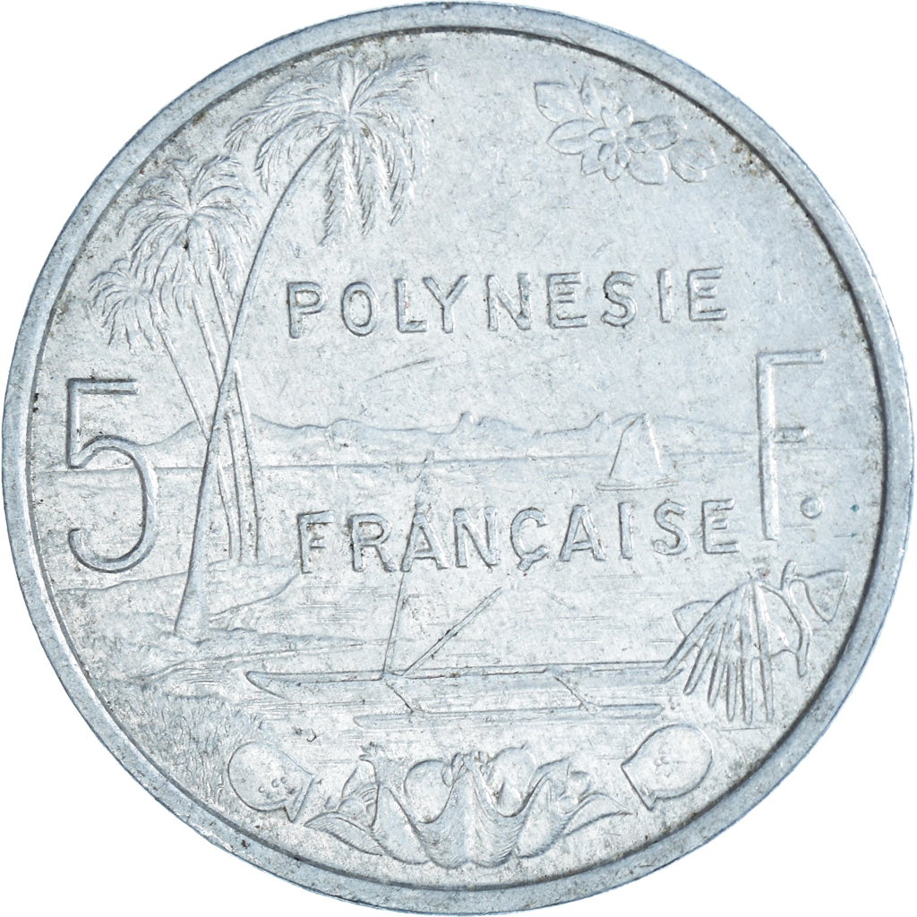 Moneda, Polinesia francesa, 5 Francs, 1993