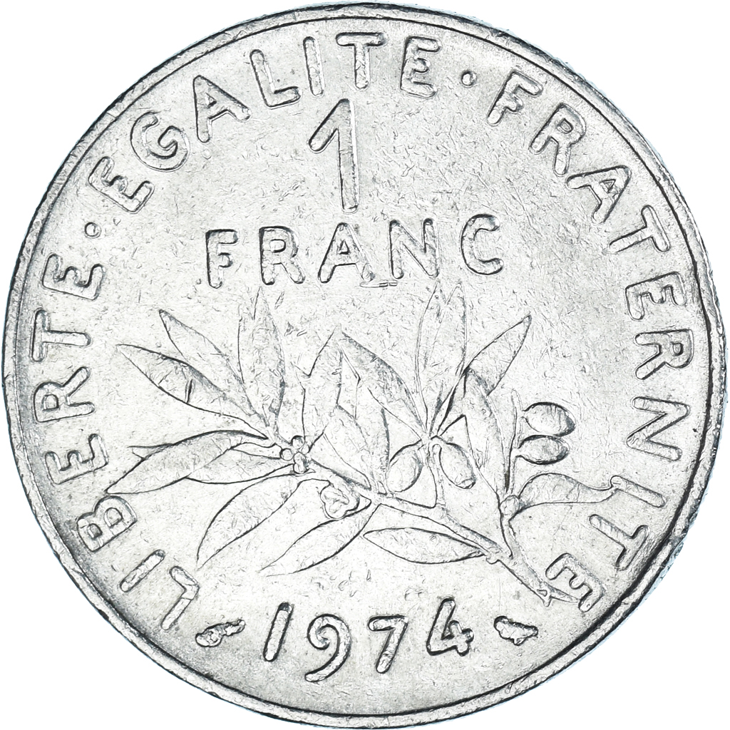 Moneda, Francia, Franc, 1974