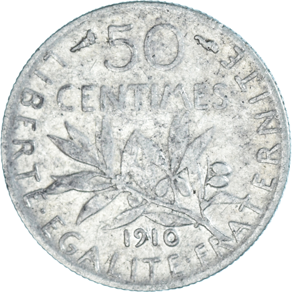 Moneda, Francia, 50 Centimes, 1910