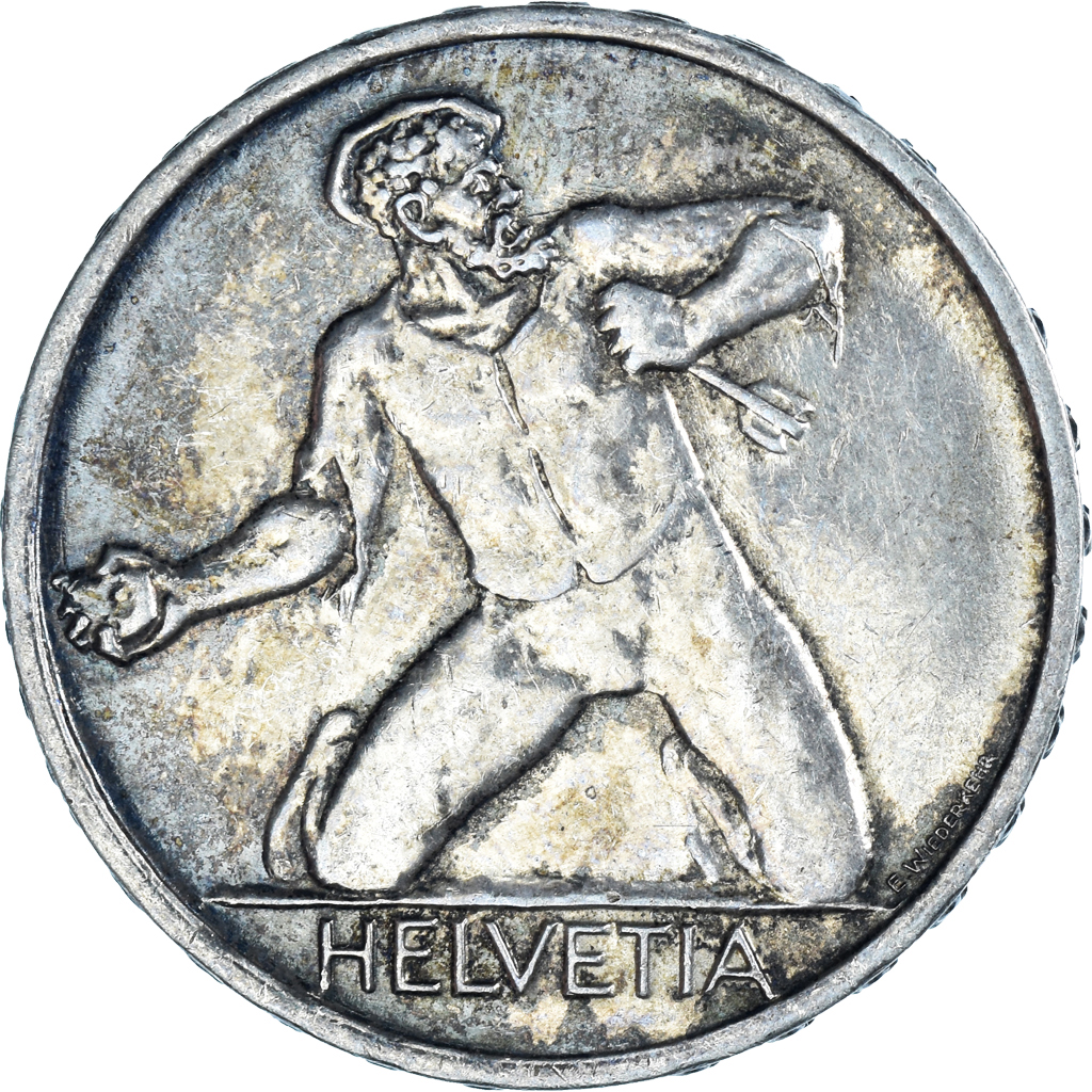 Coin, Switzerland, 5 Francs, 1944