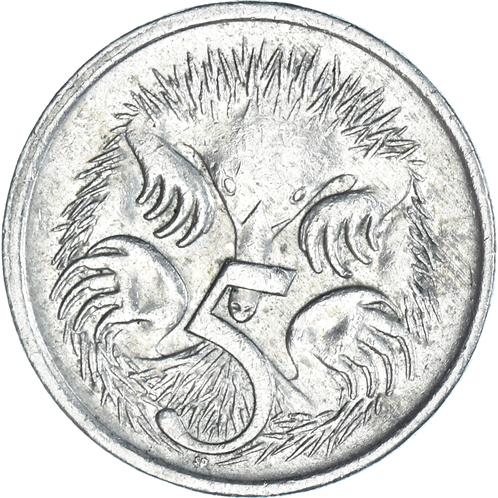 Moneda, Australia, 5 Cents, 1988