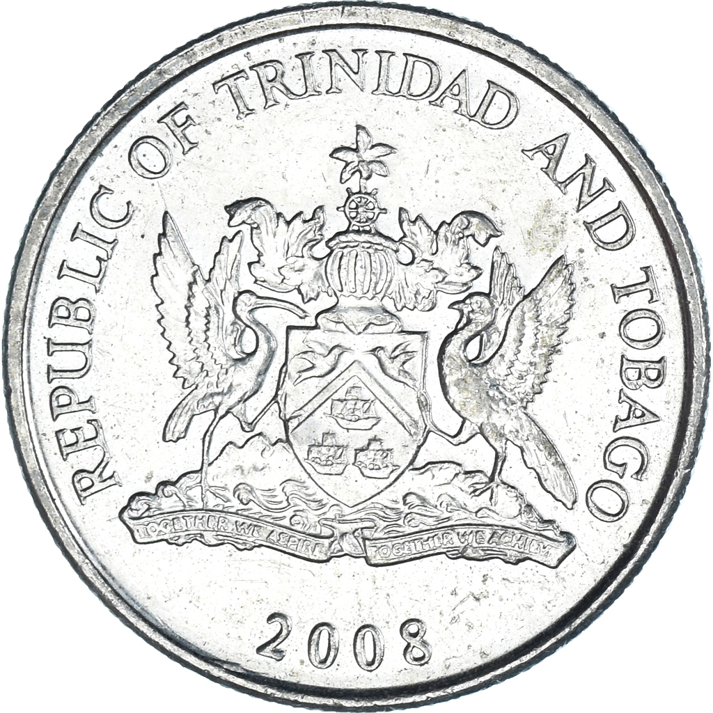 Moneda, TRINIDAD & TOBAGO, 25 Cents, 2008