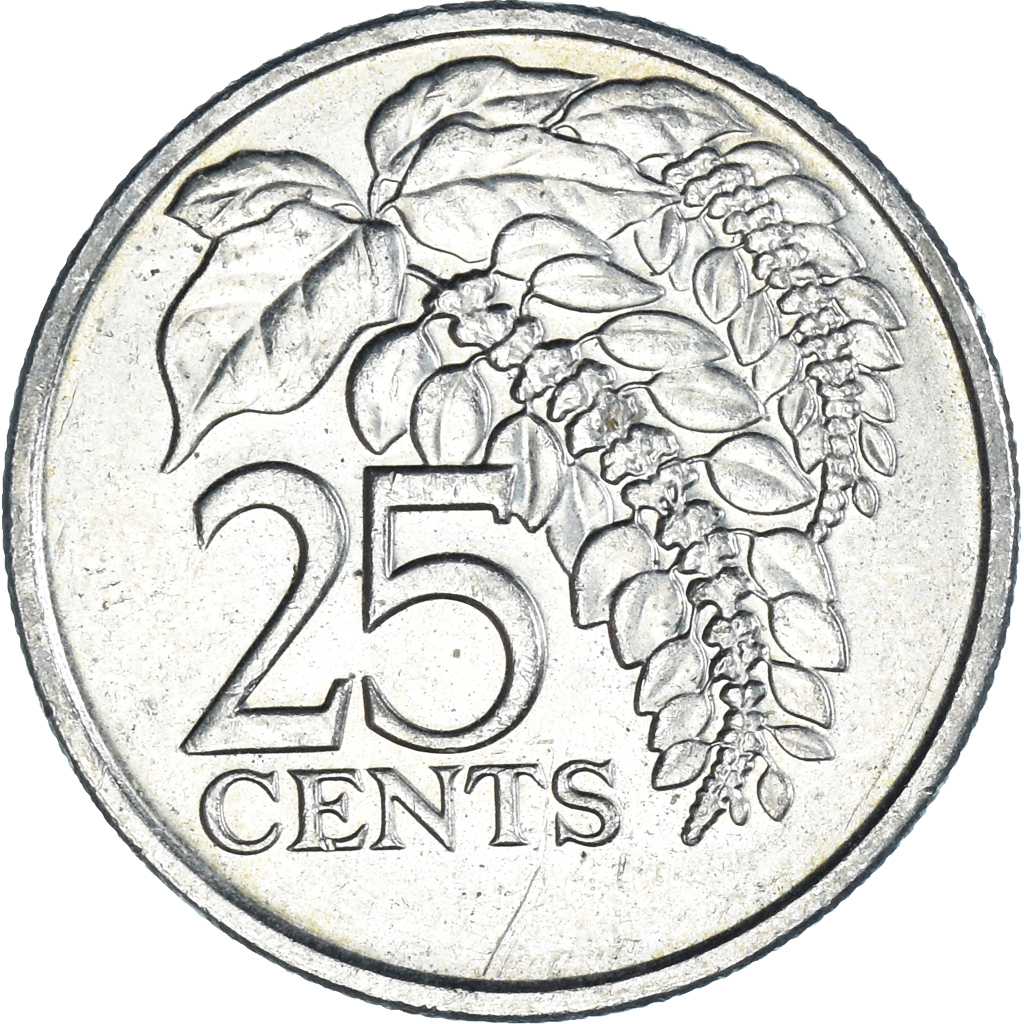 Moneda, TRINIDAD & TOBAGO, 25 Cents, 2008