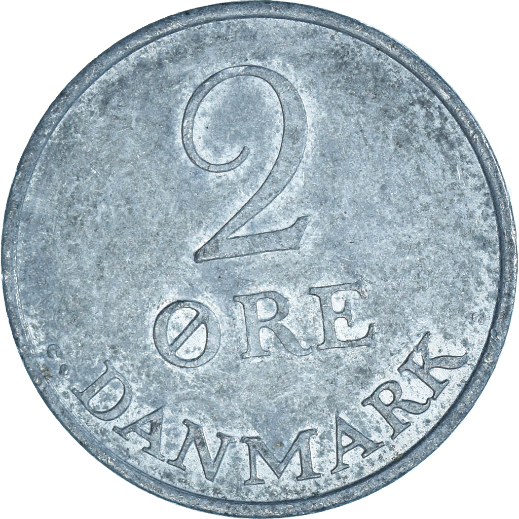 Moneda, Dinamarca, 2 Öre, 1971