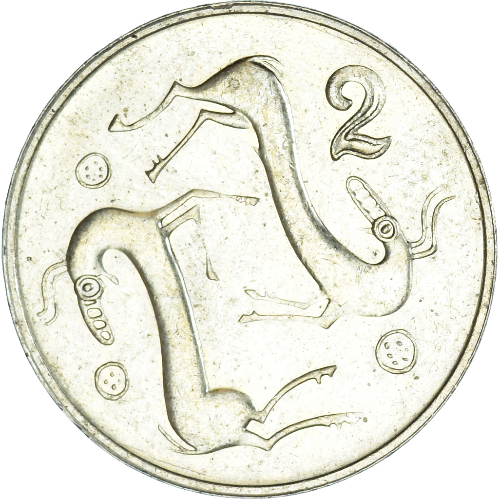 Moneda, Chipre, 2 Cents, 2004