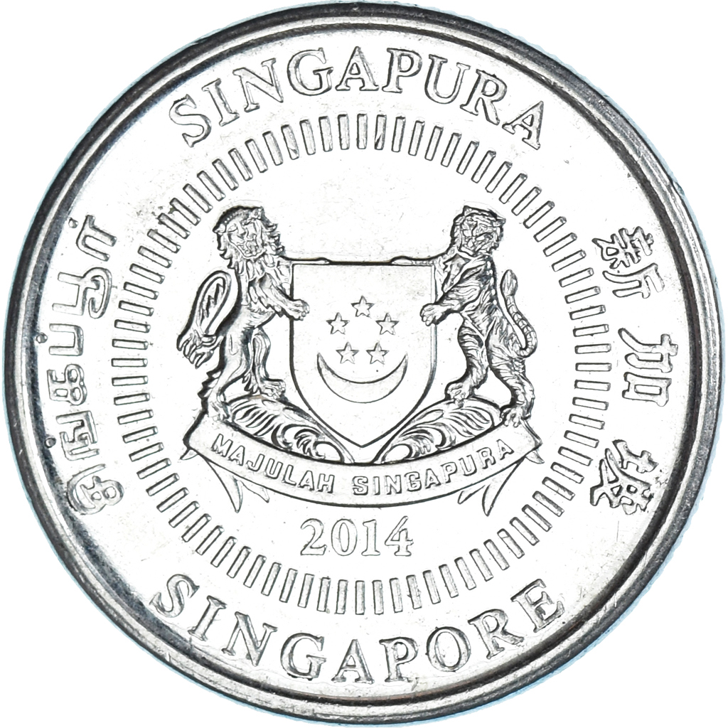 Moneda, Singapur, 10 Cents, 2014