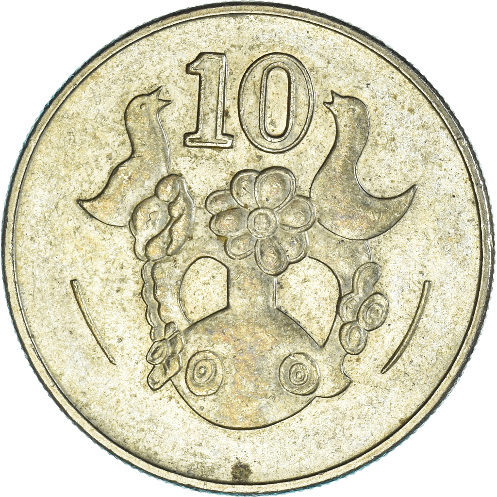 Moneda, Chipre, 10 Cents, 2002