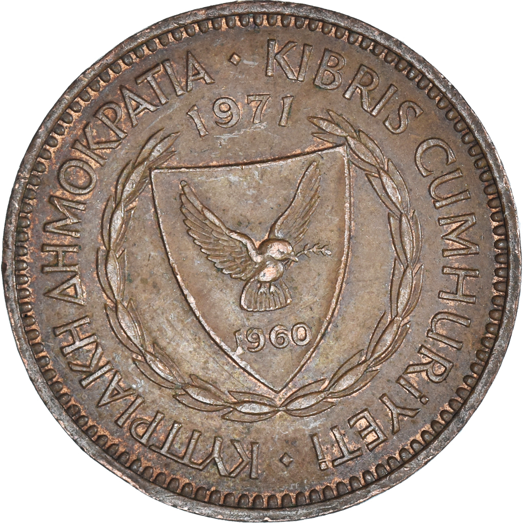 Moneda, Chipre, 5 Mils, 1960