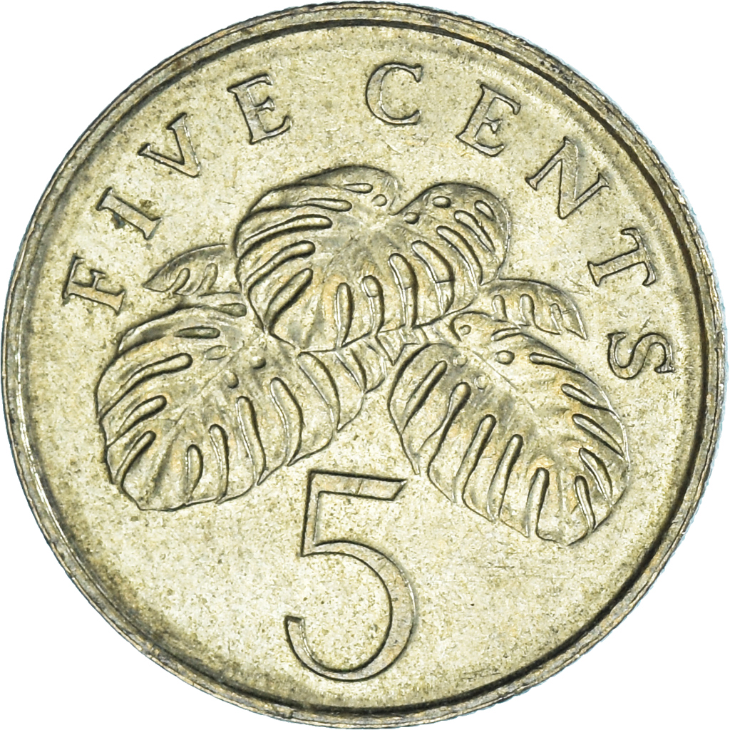 Moneda, Singapur, 5 Cents, 2009