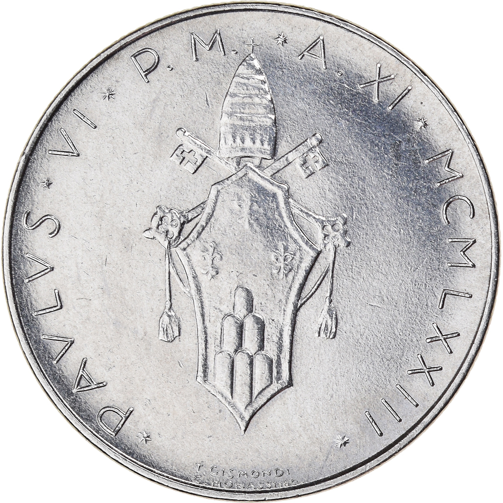 Coin, VATICAN CITY, Paul VI, 100 Lire, 1973, , Stainless Steel, KM:122