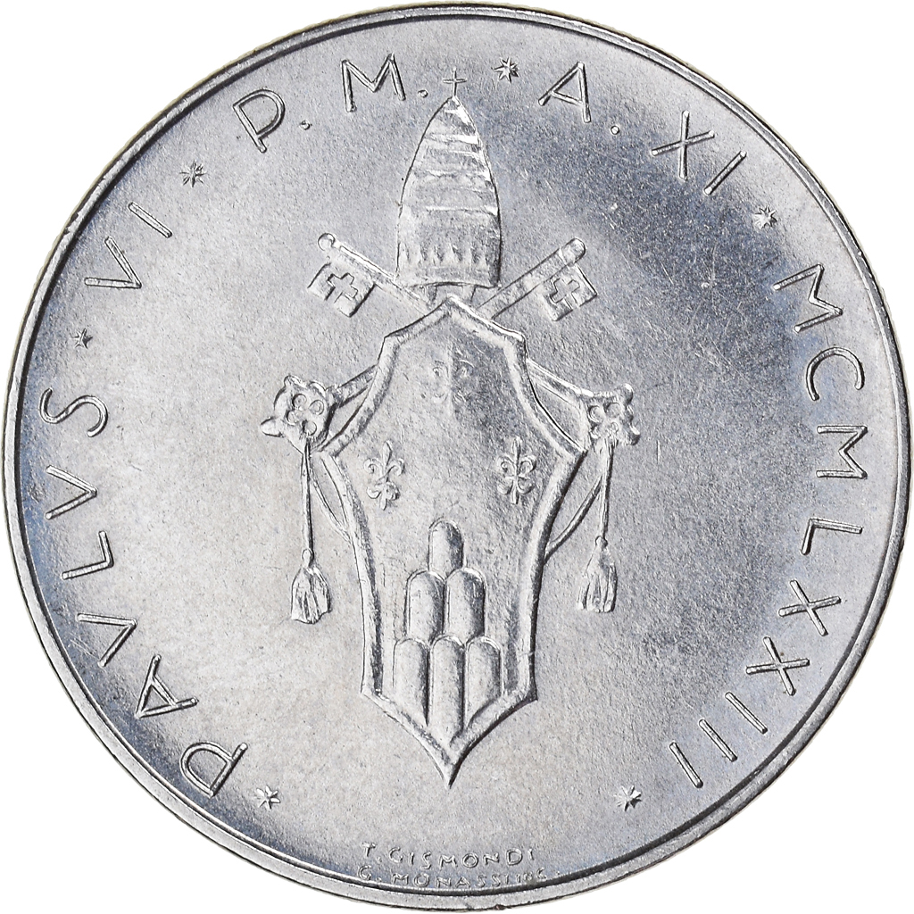 Coin, VATICAN CITY, Paul VI, 100 Lire, 1973, , Stainless Steel, KM:122