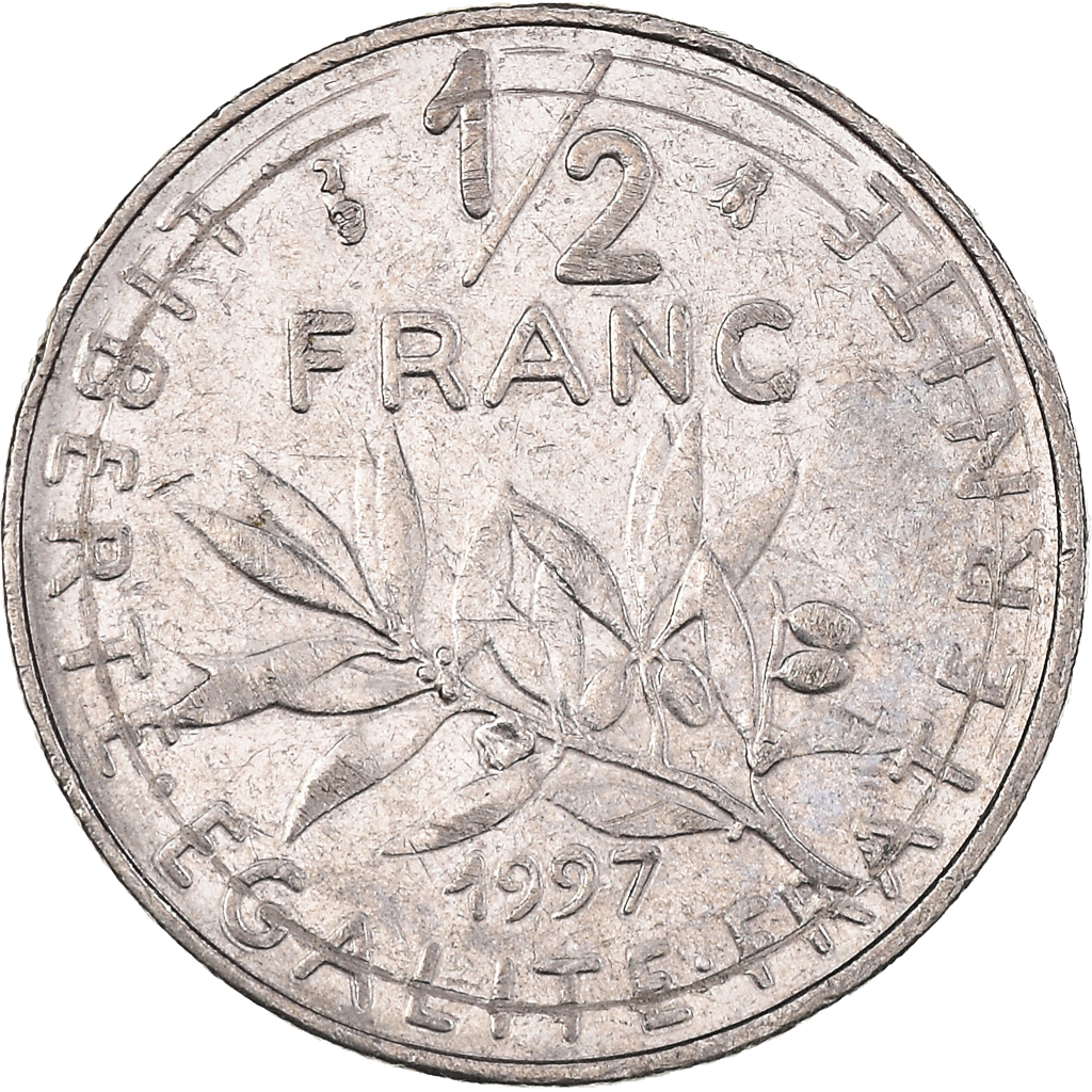 Coin, France, Semeuse, 1/2 Franc, 1997, , Nickel, KM:931.2, Gadoury:429
