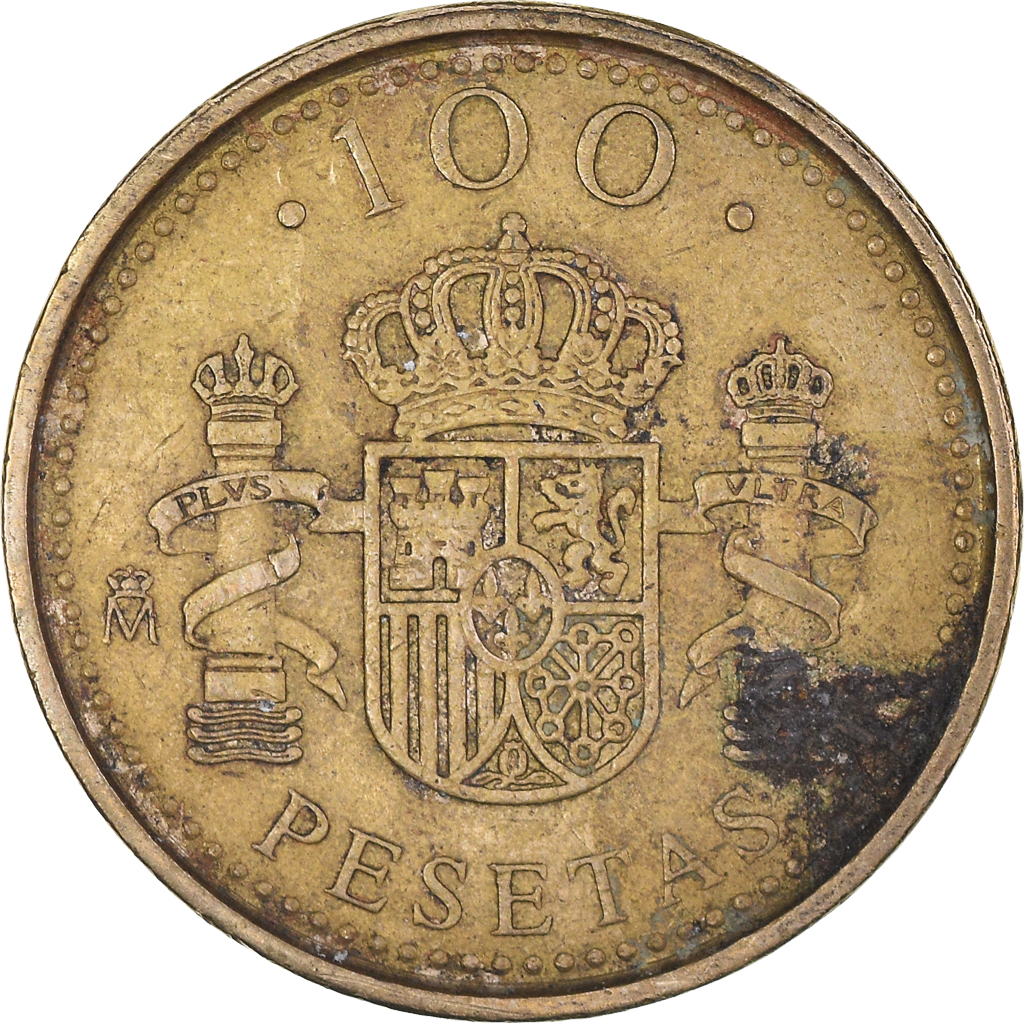 Moneda, España, Juan Carlos I, 100 Pesetas, 1998, Madrid, BC+, Aluminio -