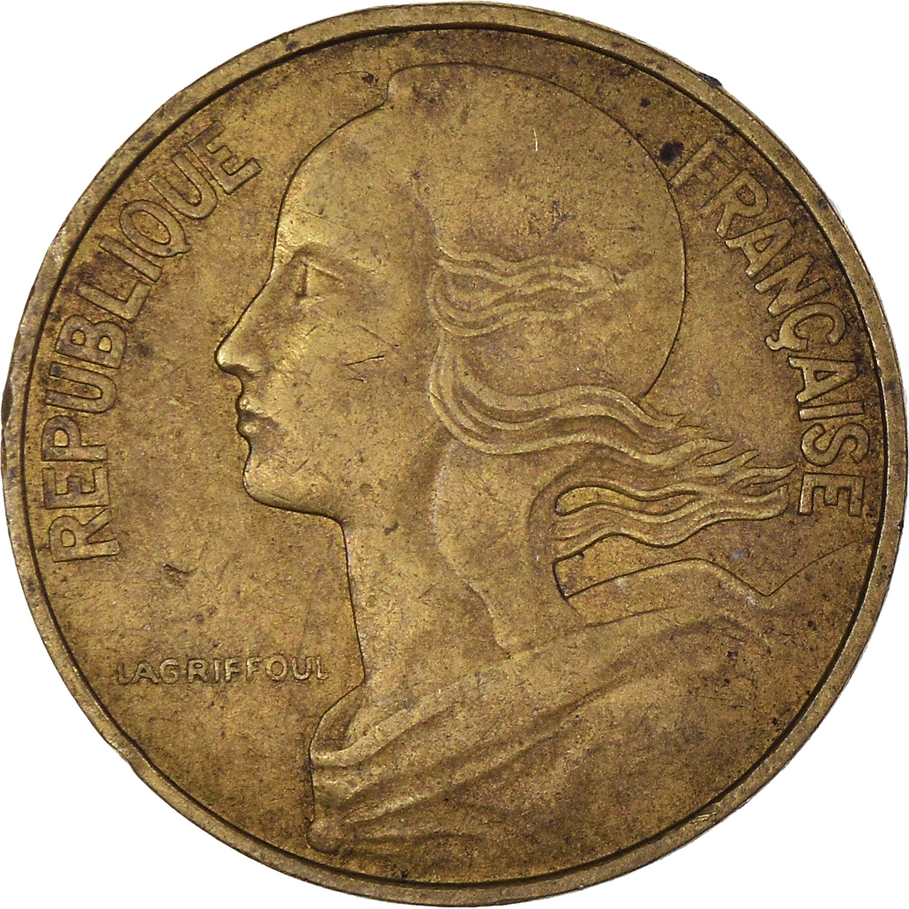Moneda, Francia, Marianne, 10 Centimes, 1979, Paris, BC+, Aluminio - bronce